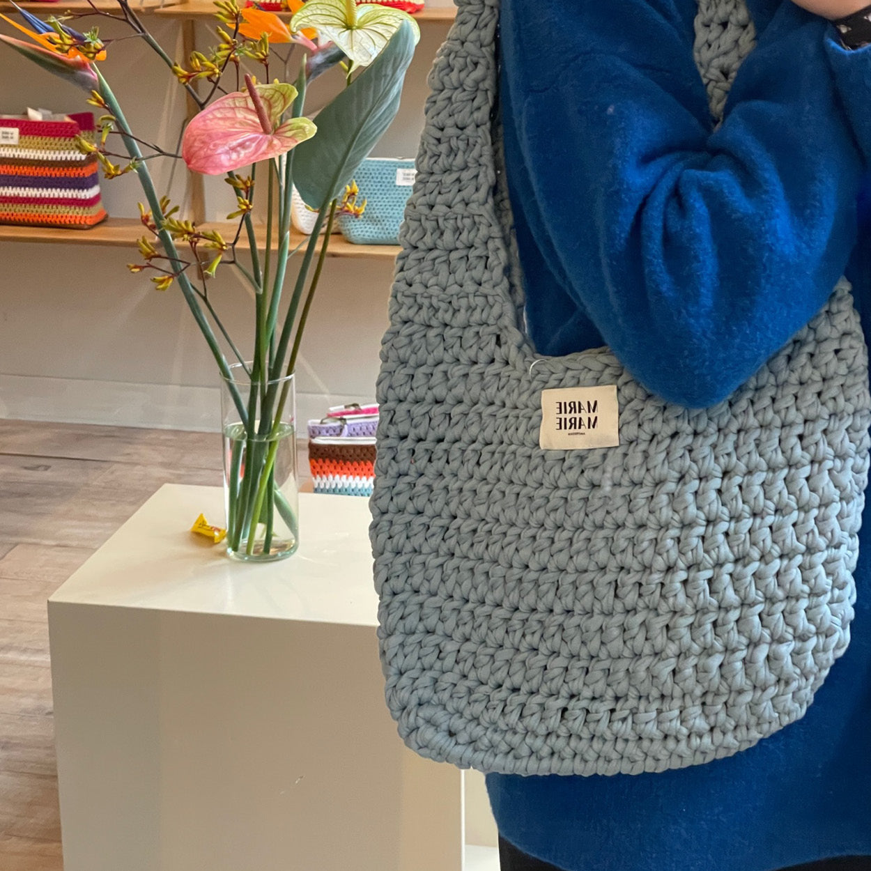 Big bag light blue | - MARIE MARIE Amsterdam