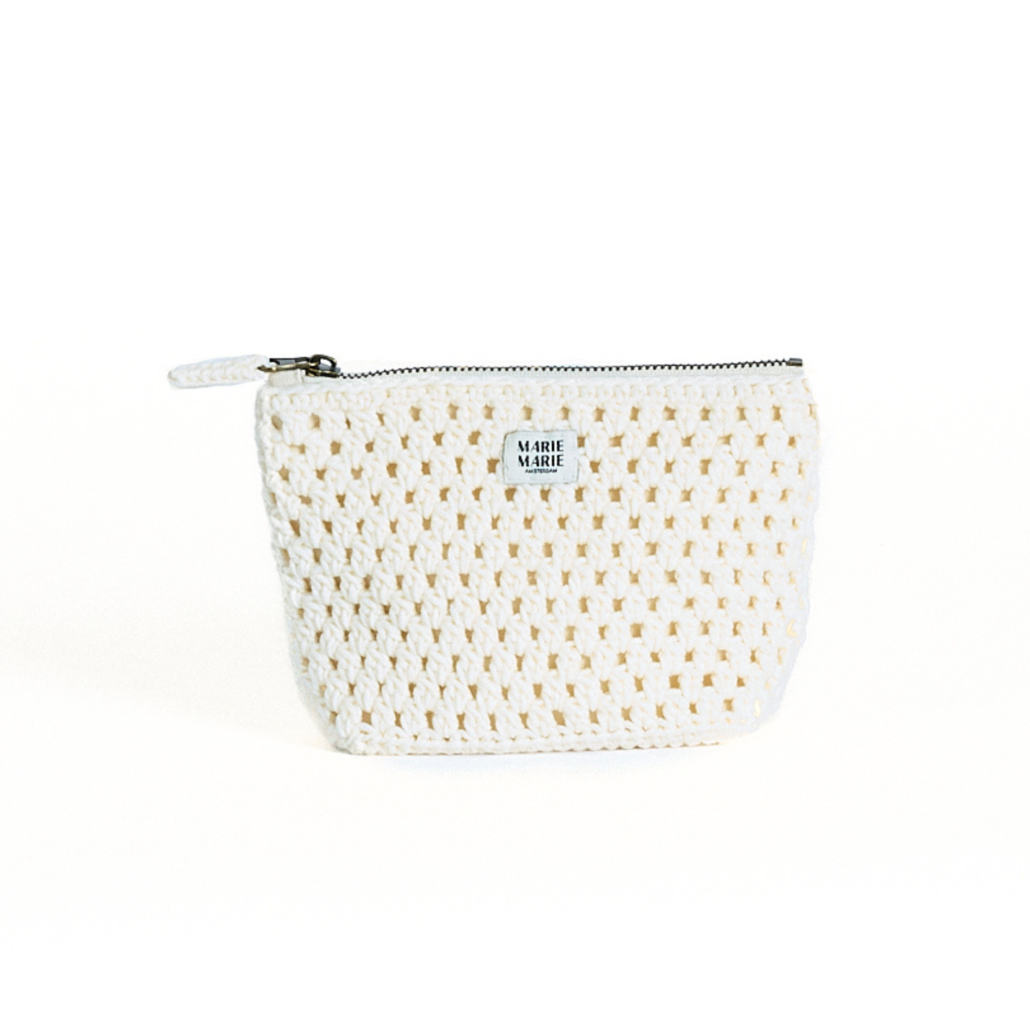 Gehaakte Witte Buideltas - Crochet white pouch