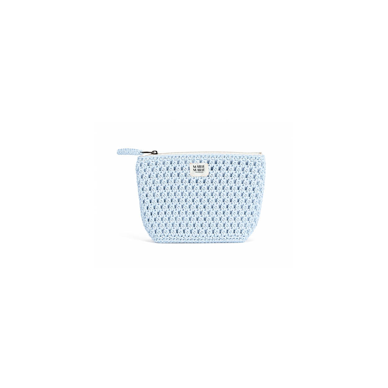Icy Blue - Handgefertigte Häkel-Pouch Small