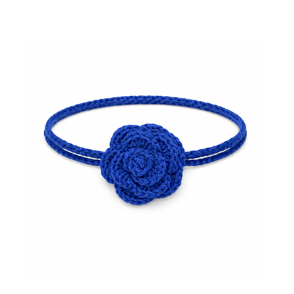 CROCHET ROSE CORSAGE BLUE - MARIE MARIE Amsterdam