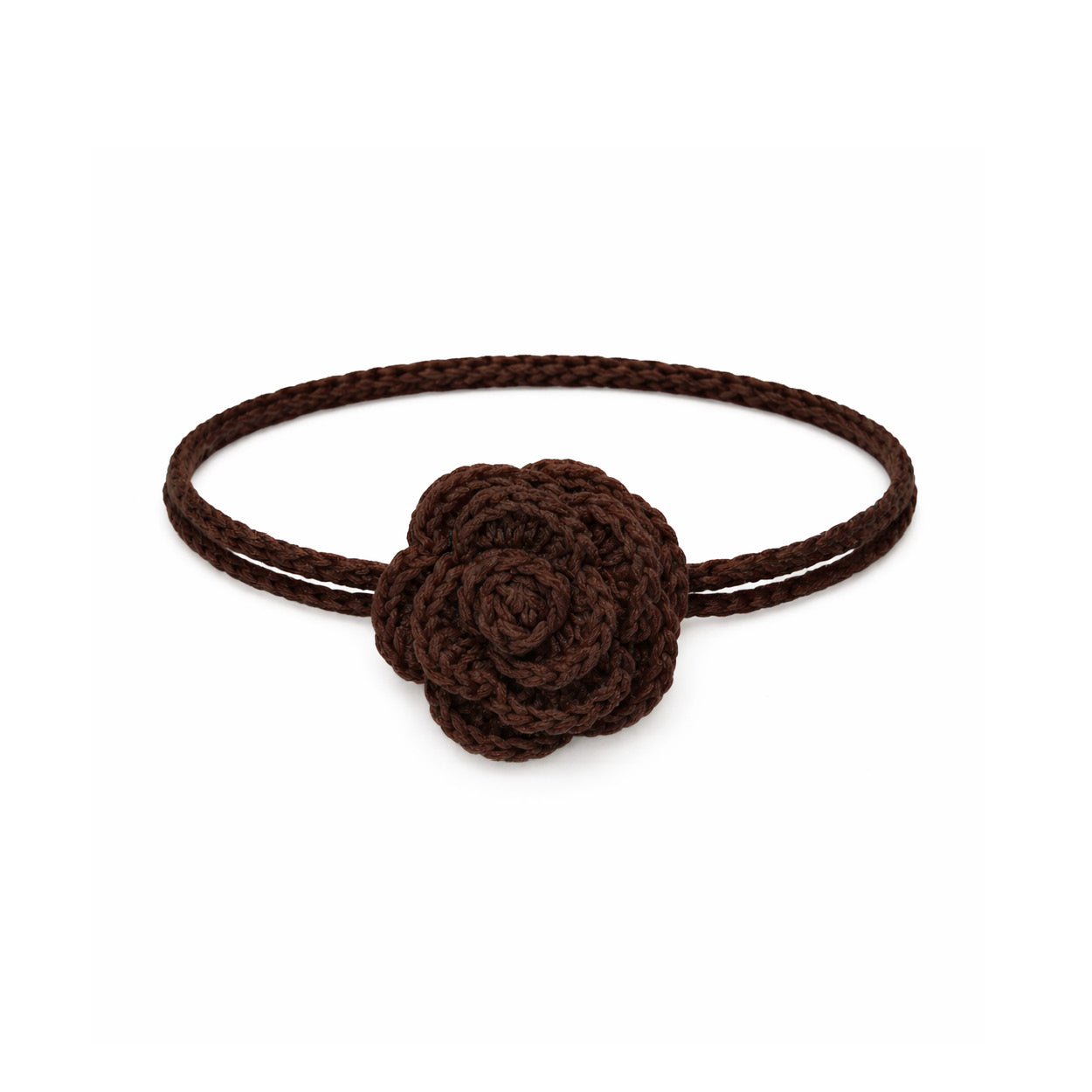 CROCHET ROSE CORSAGE BROWN - MARIE MARIE Amsterdam