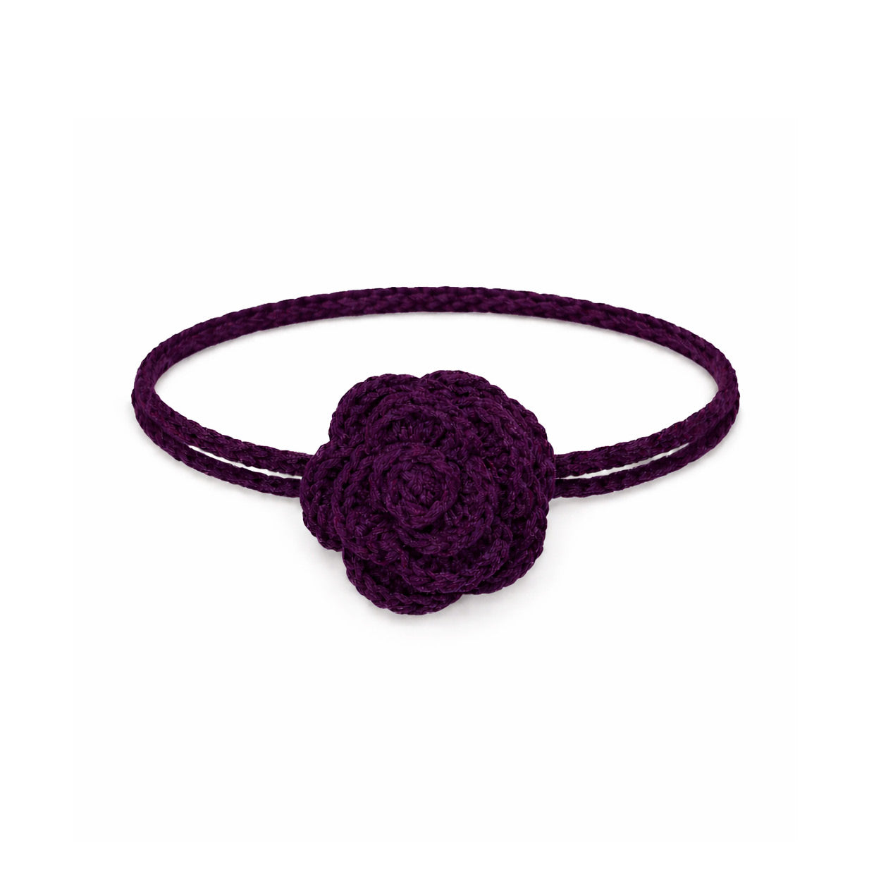 CROCHET ROSE CORSAGE PURPLE - MARIE MARIE Amsterdam