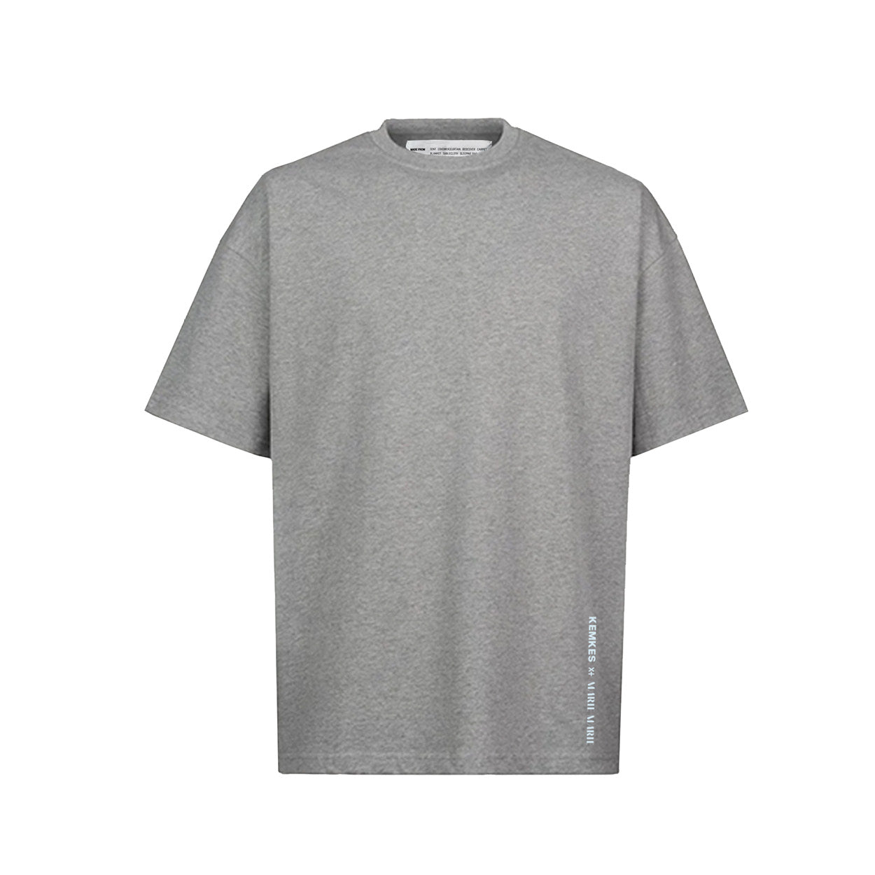 T-shirt crochet square back grey