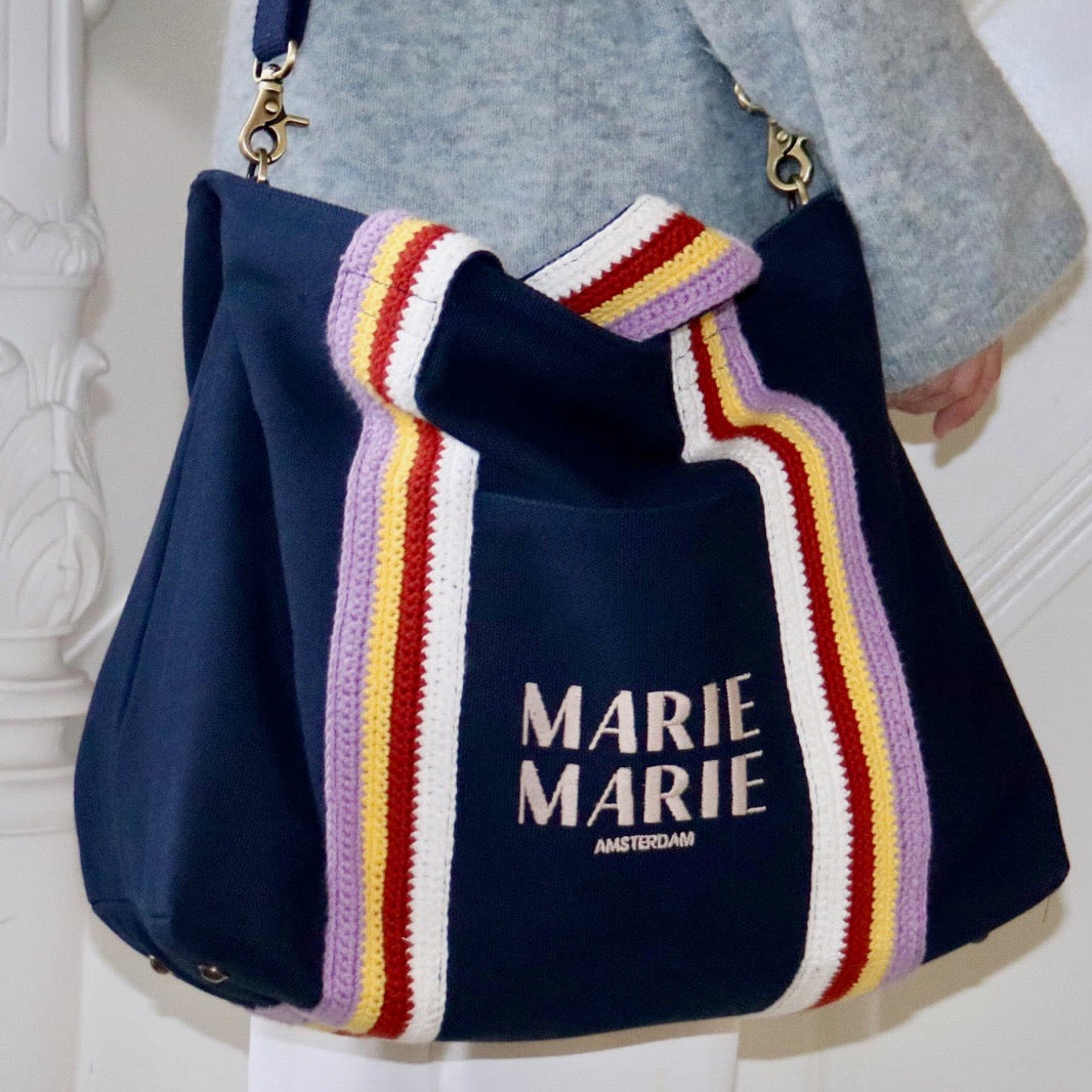 Weekend bag Navy - MARIE MARIE Amsterdam