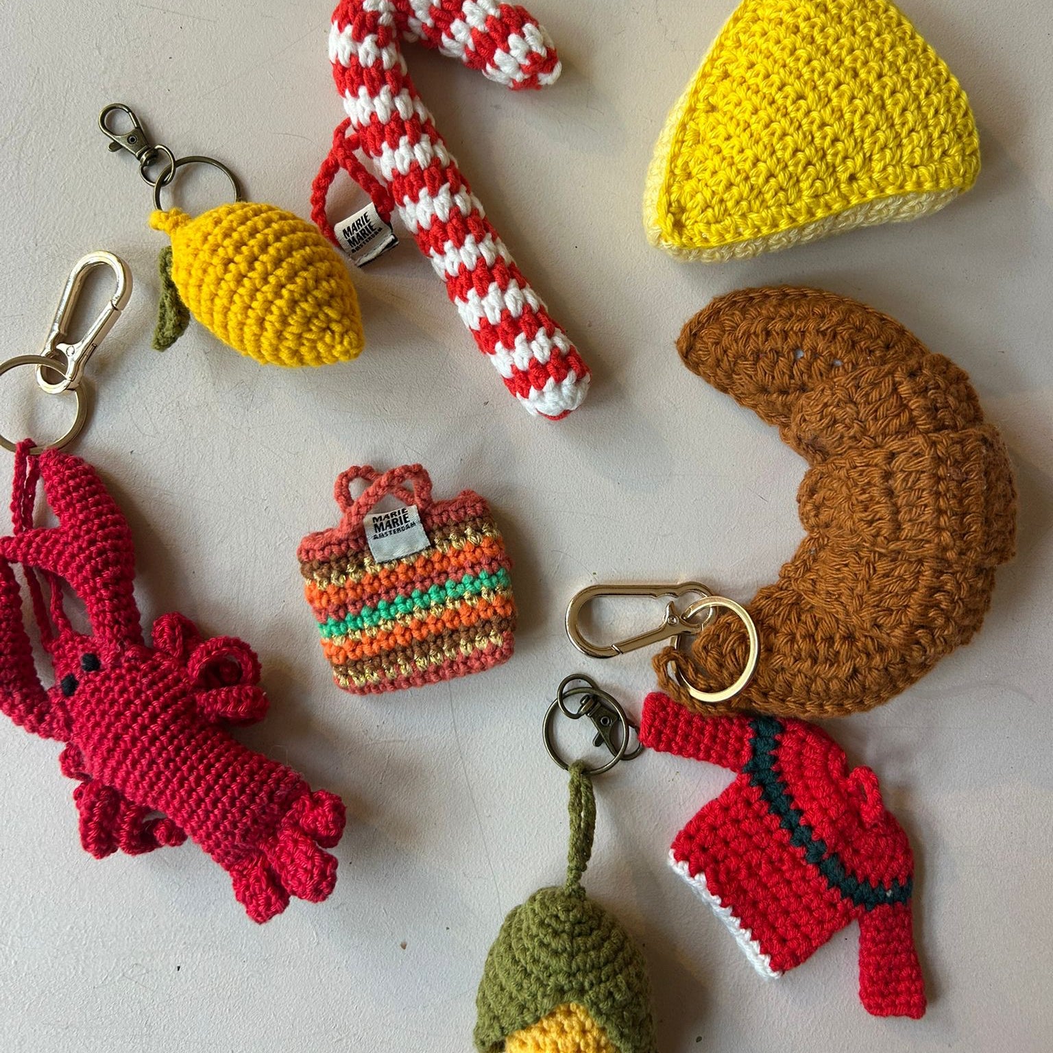Assortment of bag charms