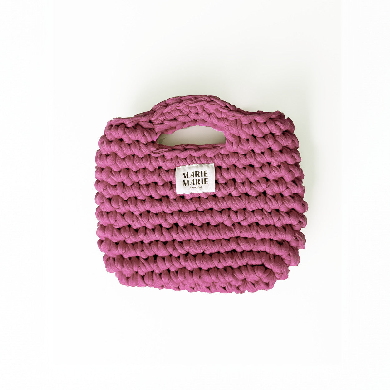 Gehaakte Roze handtas - Crochet basket bag