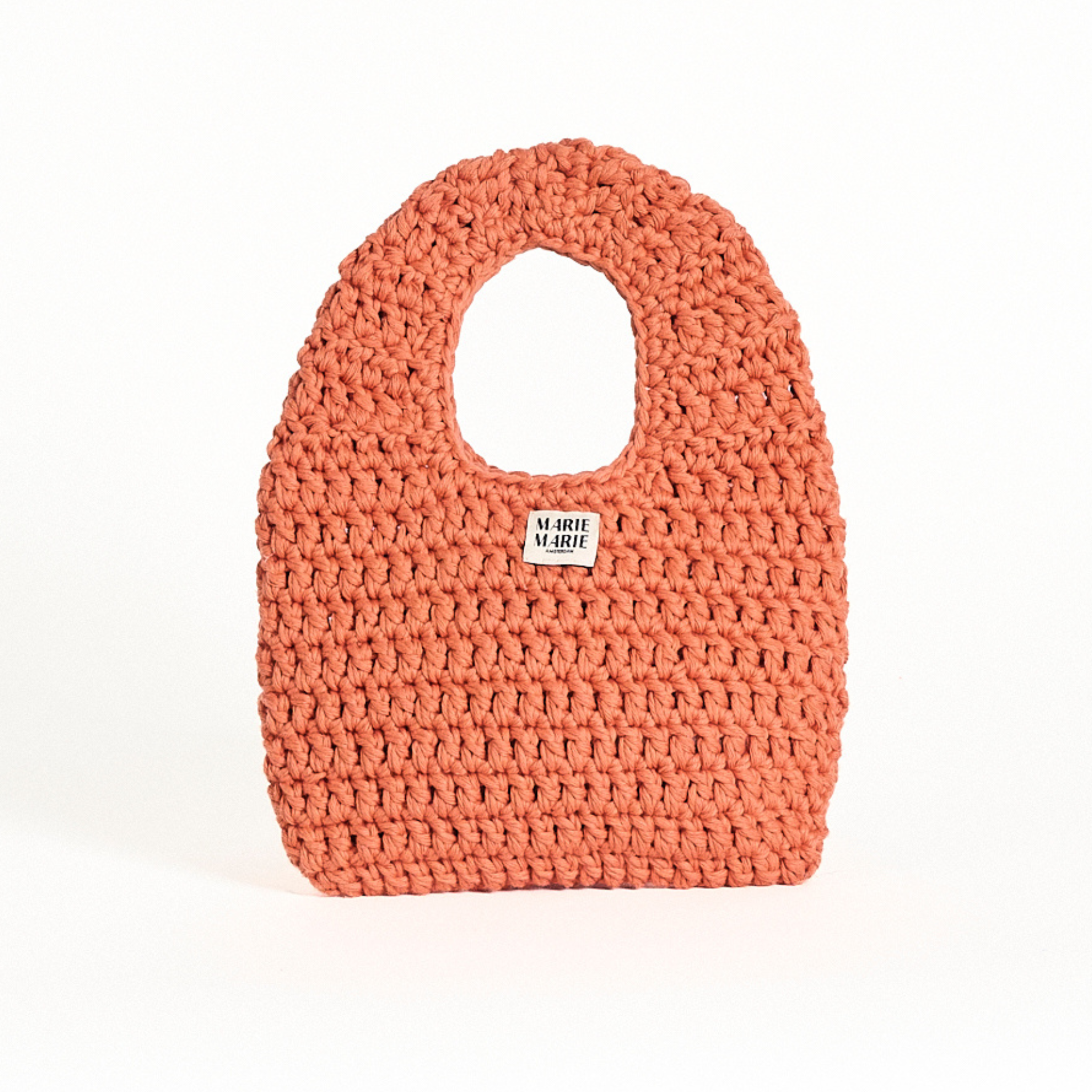 Gehaakte Oranje Handtas - Orange Crochet Circle Bag
