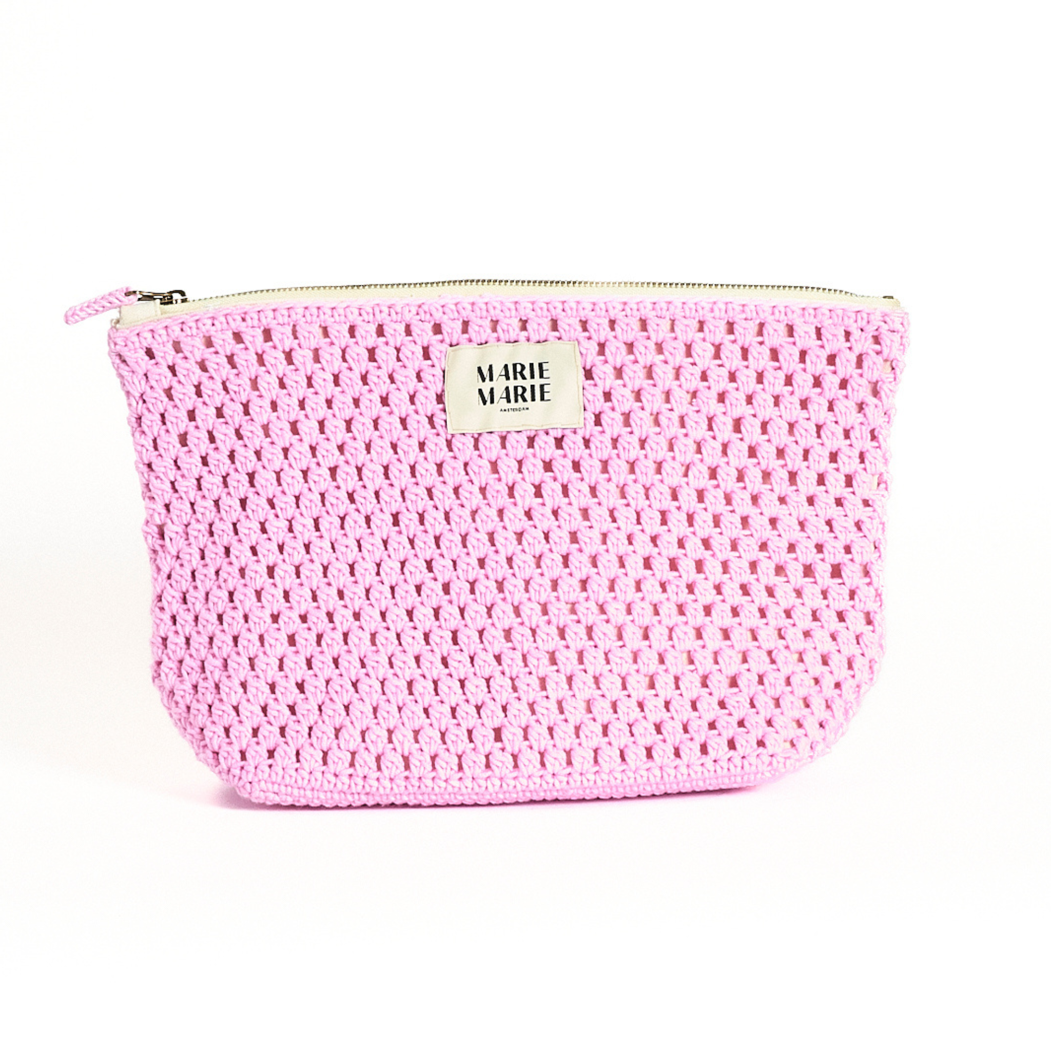 Gehaakte Roze buideltas - Crochet Pink Pouch