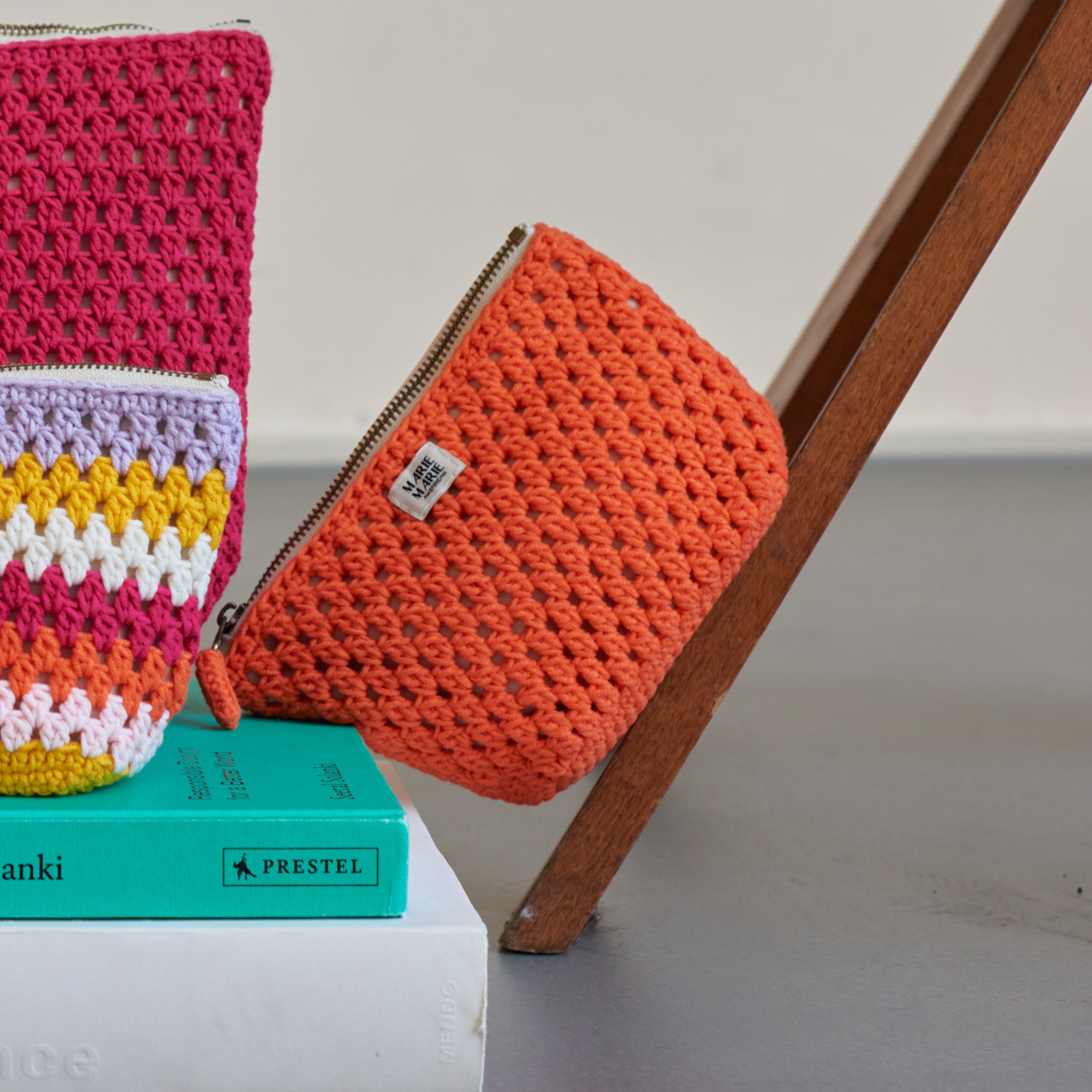 Gehaakte Oranje Buideltas - Crochet Orange Pouch