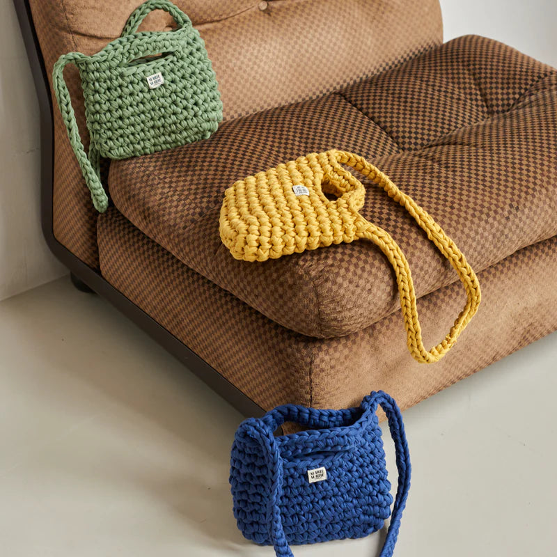 Crochet basket bag