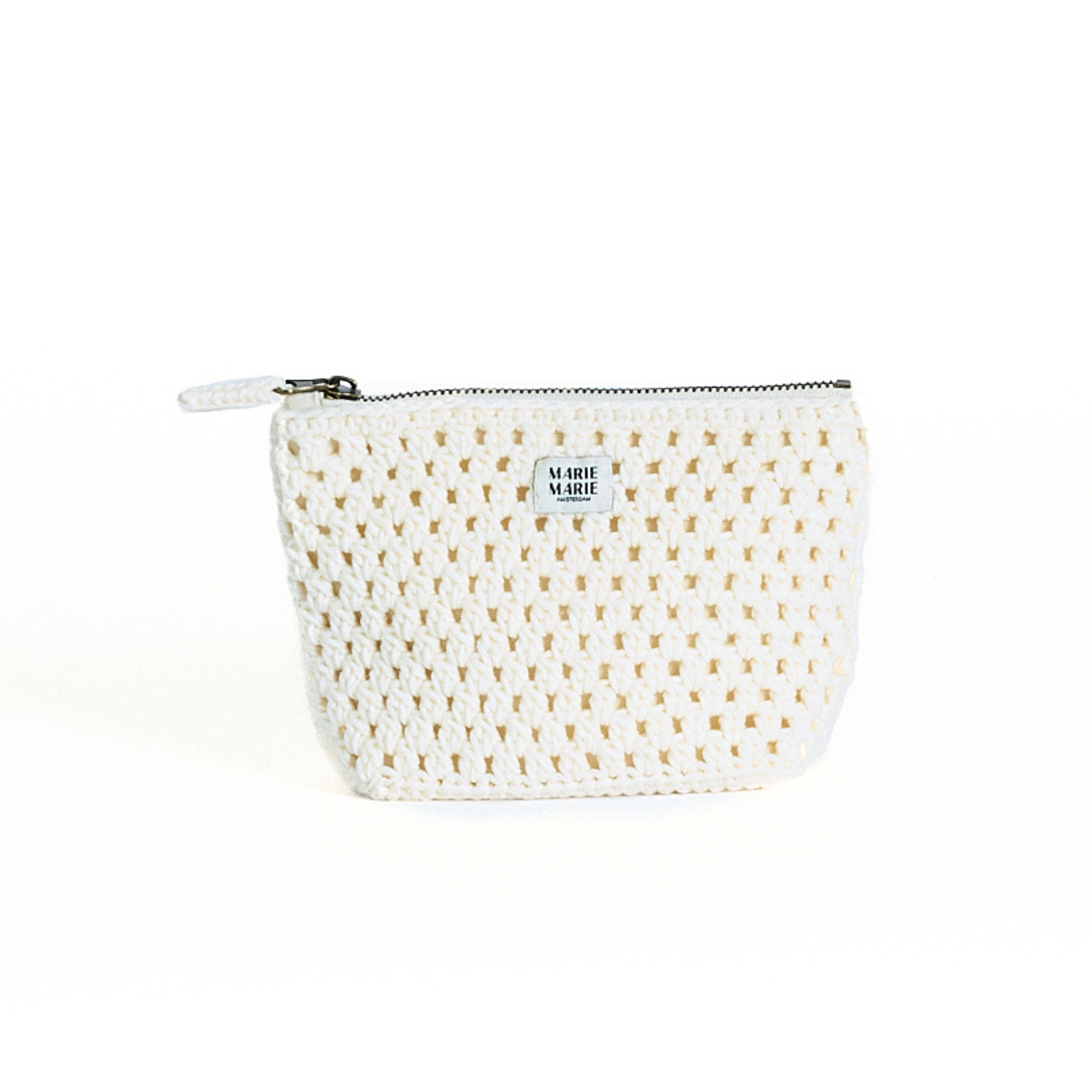 Gehaakte Witte Buideltas - Crochet white pouch 