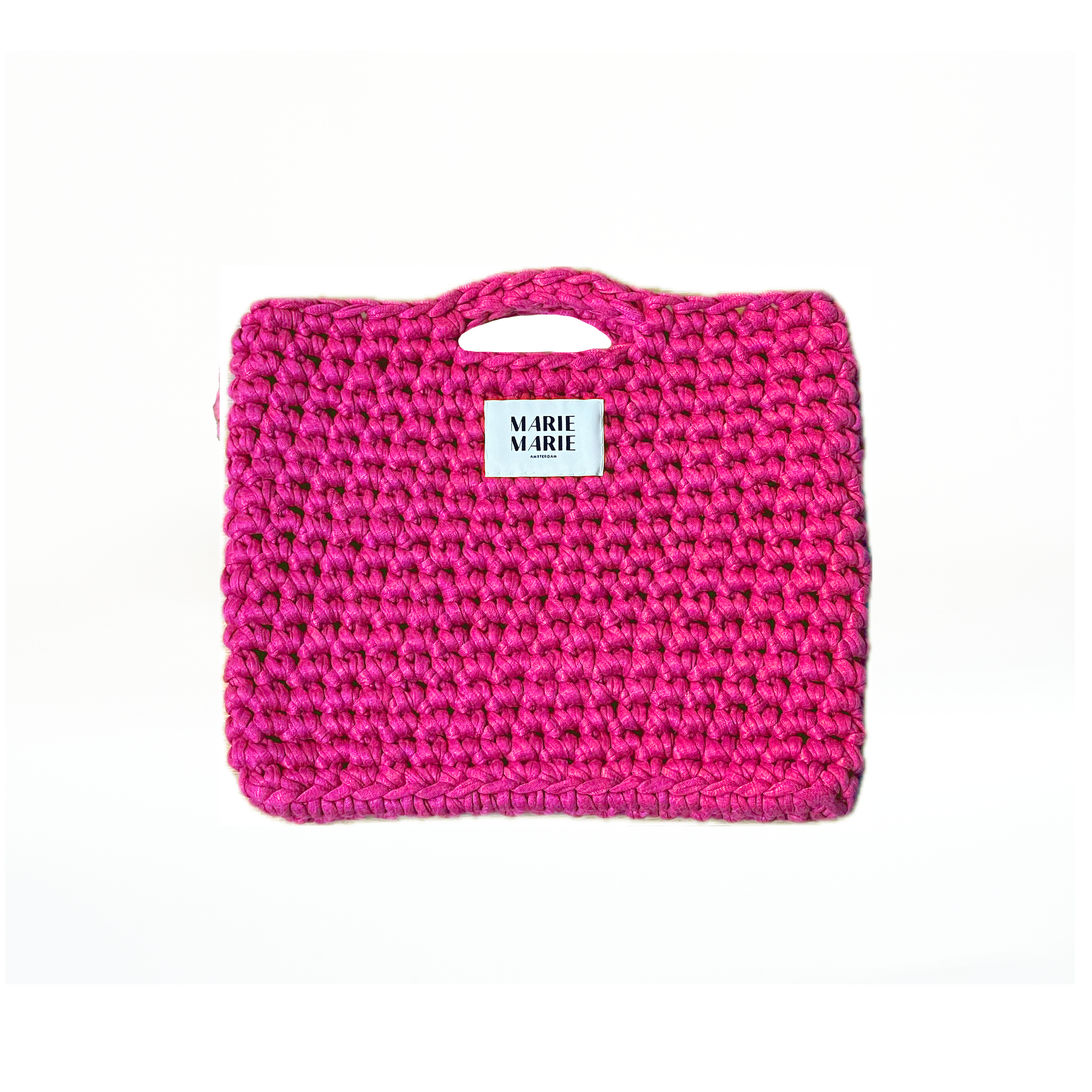 Gehaakte Roze Square Bag - Pink Crochet Square Bag