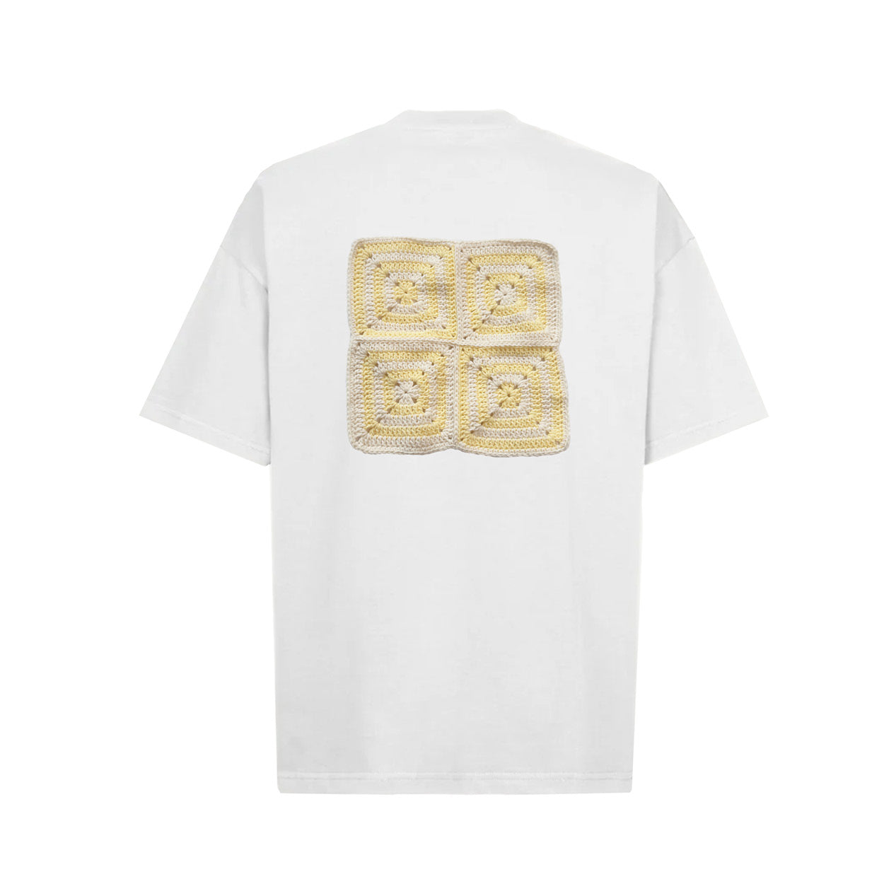T-shirt crochet square back white