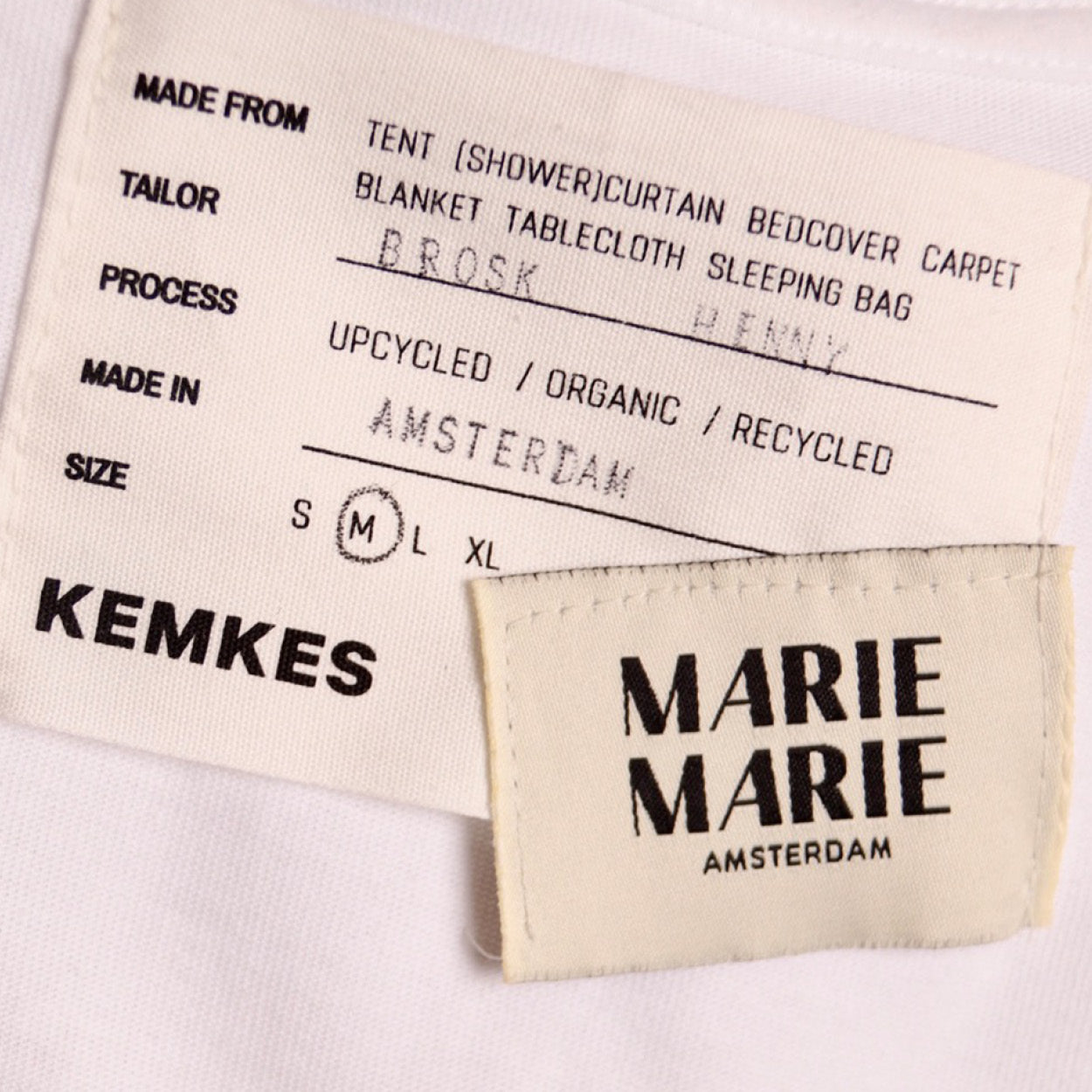 T-shirt crochet square back white