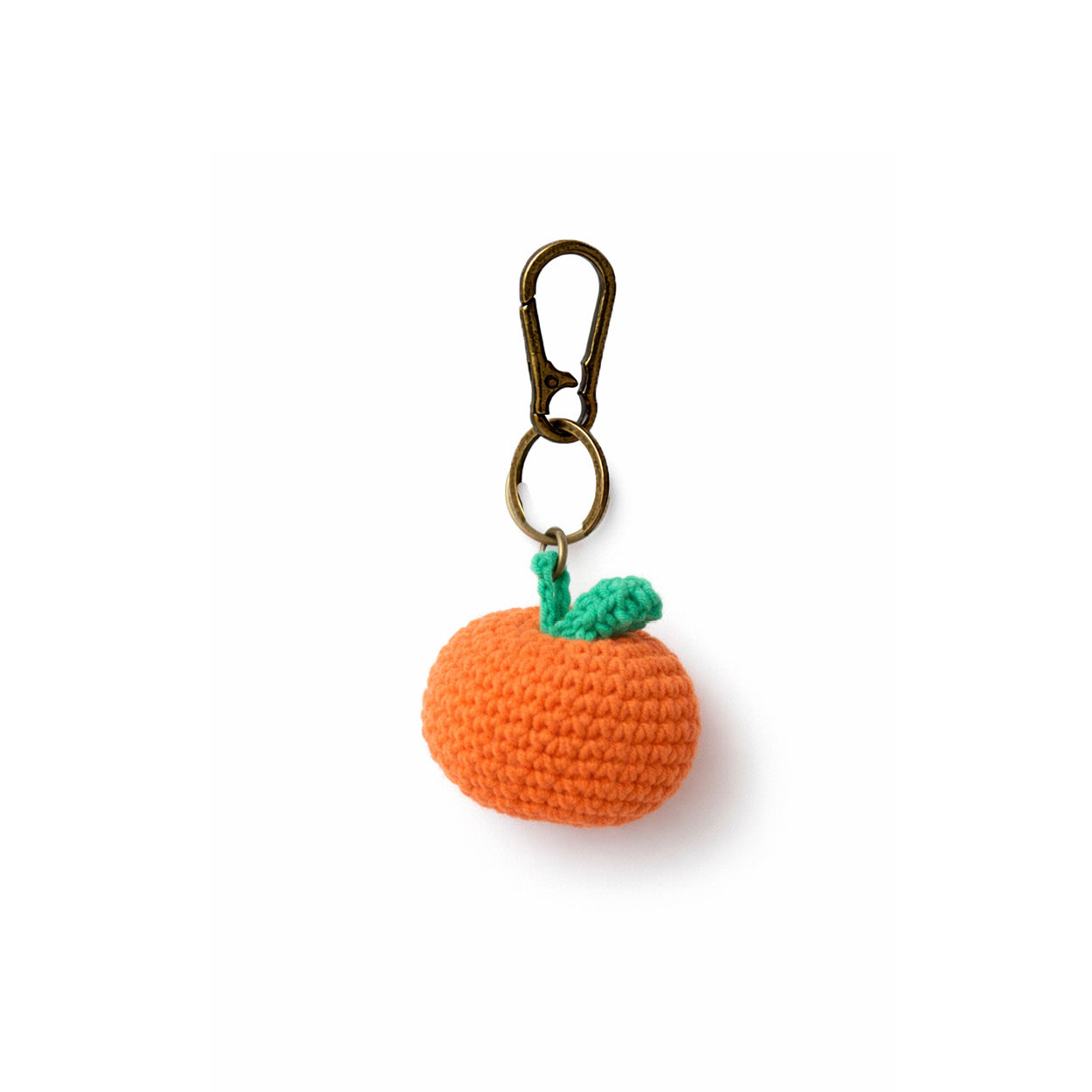 Orange crochet bag charm — handmade fruit keychain | MARIE MARIE Amsterdam
