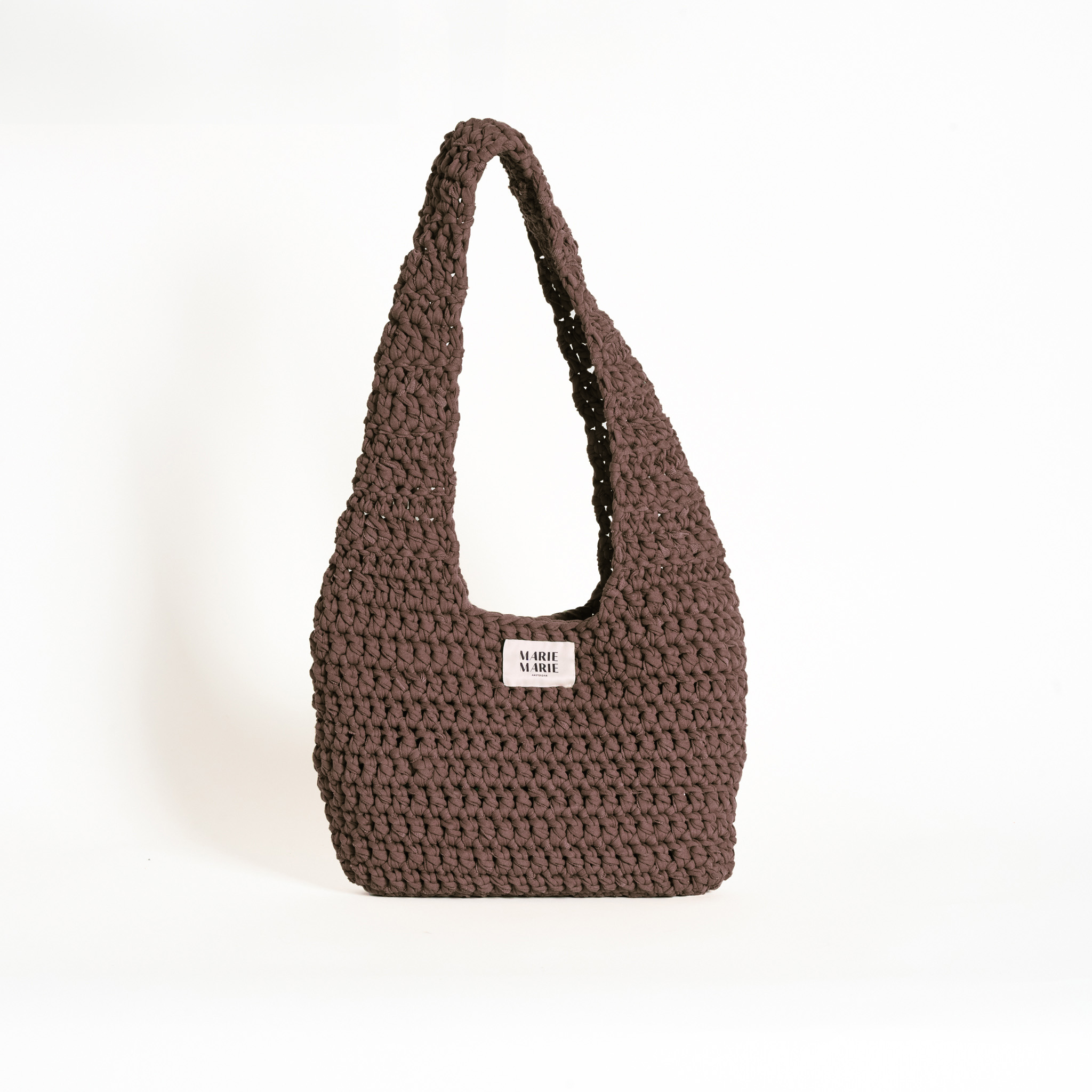 Gehaakte bruine tas - Brown Crochet Big Bag