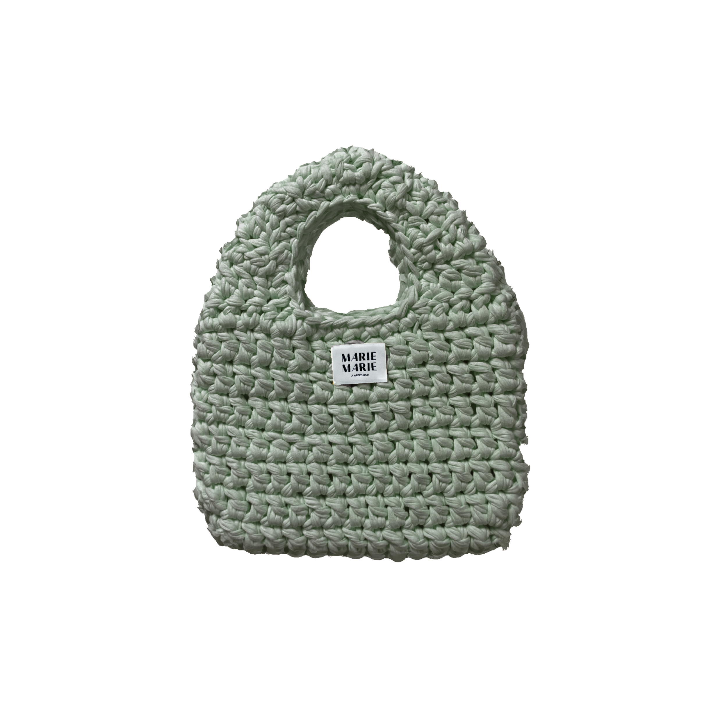 Gehaakte Groene Handtas - Green Crochet Chunky Bag 