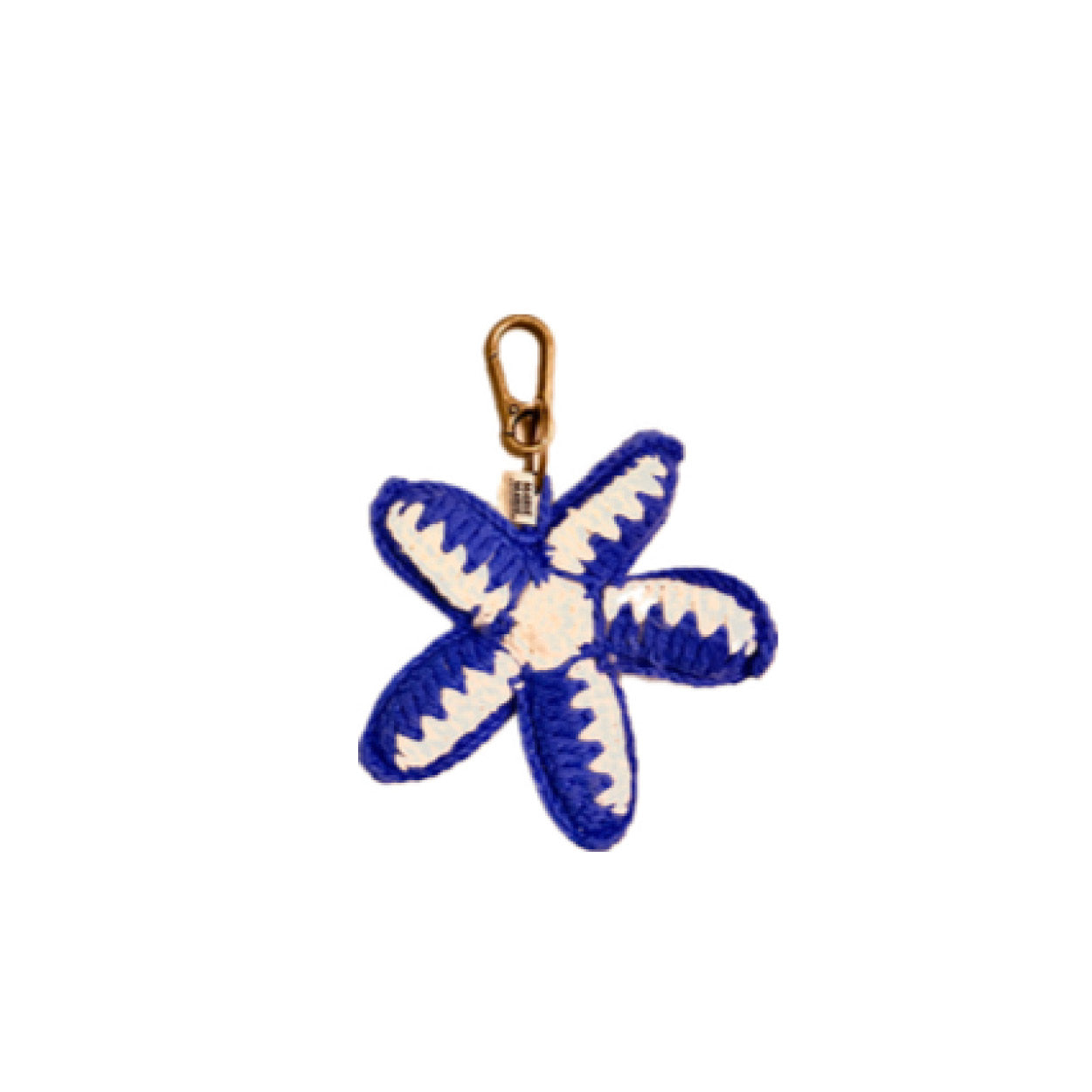 Seastar white blue crochet bag charm — handmade keychain | MARIE MARIE Amsterdam